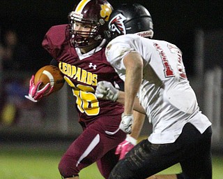 illiam D. Lewis The Vindicator  Liberty's Justin Cizmar(36) eludes a Jefferson defender during 10-11-18 action at Liberty.