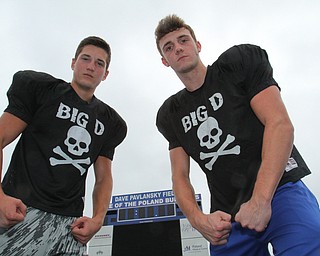 William D. Lewis The Vindicator Poland defense standouts Hayden Kaschak, left, and Steve Bannon for Blitz feature.