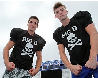 William D. Lewis The Vindicator Poland defense standouts Hayden Kaschak, left, and Steve Bannon for Blitz feature.