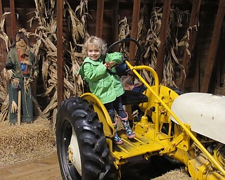 Neighbors | Jessica Harker.Anna Godsen posed on a tractor at the annual Sunset at the Farm event Sept. 22 at MetroParks Farm.
