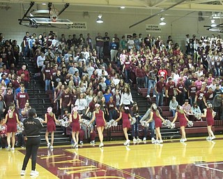 Neighbors | Jessica Harker.Cheerleaders led each grade level in cheers celebrating Spirit Week at Boardman high school Oct. 5.