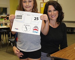 Neighbors | Abby Slanker.C.H. Campbell Elementary School second-grader Noelle DeBarr and her mom, Andrea, played games and learned about the Bridges Curriculum during Canfield Local School District Math Night on Oct. 4.