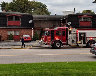 Liberty firefighters contained a fire that broke out in the laundry room of the Deville apartment complex on Gypsy Lane today.