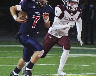 William D. Lewis The Vindicator Fitch's Bobby cavalier(7) eludes Boardmans Mike Fesco(1) to score during 10-19-18 game.