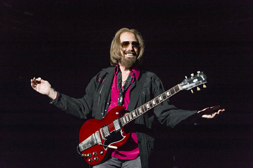 In a Sept. 17, 2017 file photo, Tom Petty and the Heartbreakers perform at KAABOO 2017 at the Del Mar Racetrack and Fairgrounds, in San Diego, Calif. Hundreds of members of the Tom Petty Nation! fan club visited Gainesville  on Saturday to celebrate the star's birthday with his music and the dedication of the former Northeast Park as Tom Petty Park.