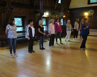 Neighbors | Jessica Harker.Lynda McPhail, a certified dance instructor, led a group of women during the Swing Dance class at Pioneer Pavillion at Mill Creek MetroParks.