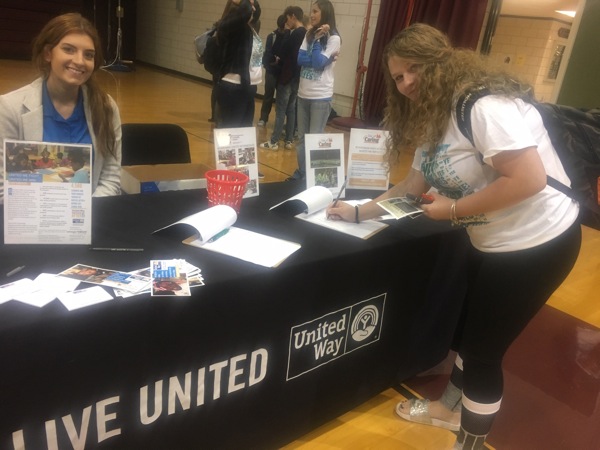 Neighbors | Submitted.Boardman senior Ashlee Semond signed up to volunteer with Whitney Winch of the United Way Oct. 19 at the schools annual Yes Fest event.