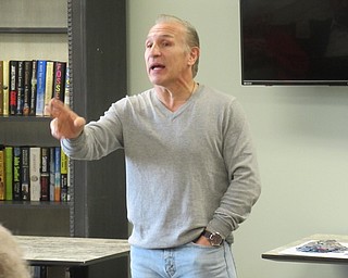 Neighbors | Jessica Harker.Ray Mancini, a former light weight boxer and WBA title holder, spoke at the Inn at Poland Way Oct. 16 for residents of the facility.