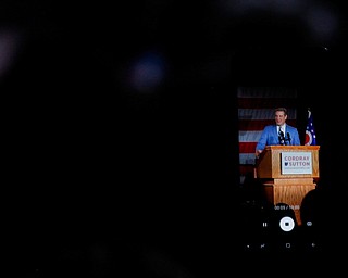 Someone in the audience takes a video of U.S. rep. Tim Ryan as he speaks in support of Ohio gubernatorial candidate Richard Cordray Monday afternoon at Youngstown State University. EMILY MATTHEWS | THE VINDICATOR