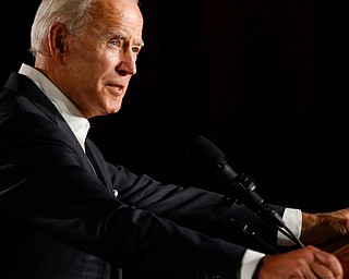 Former Vice President of the United States Joe Biden speaks in support of Ohio gubernatorial candidate Richard Cordray Monday afternoon at Youngstown State University. EMILY MATTHEWS | THE VINDICATOR