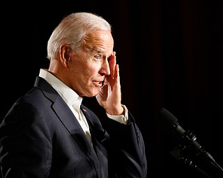 Former Vice President of the United States Joe Biden speaks in support of Ohio gubernatorial candidate Richard Cordray Monday afternoon at Youngstown State University. EMILY MATTHEWS | THE VINDICATOR