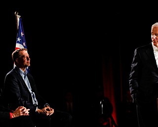 Former Vice President of the United States Joe Biden speaks in support of Ohio gubernatorial candidate Richard Cordray Monday afternoon at Youngstown State University. EMILY MATTHEWS | THE VINDICATOR