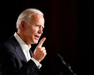 Former Vice President of the United States Joe Biden speaks in support of Ohio gubernatorial candidate Richard Cordray Monday afternoon at Youngstown State University. EMILY MATTHEWS | THE VINDICATOR