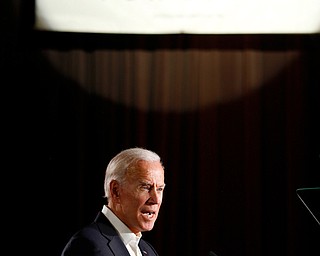 Former Vice President of the United States Joe Biden speaks in support of Ohio gubernatorial candidate Richard Cordray Monday afternoon at Youngstown State University. EMILY MATTHEWS | THE VINDICATOR