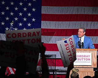 YOUNGSTOWN, OHIO - OCTOBER 29, 2018: United States Congressmen Tim Ryan speaks at the podium in support of Ohio gubernatorial candidate Richard Cordray, Monday afternoon at Youngstown State University. DAVID DERMER | THE VINDICATOR