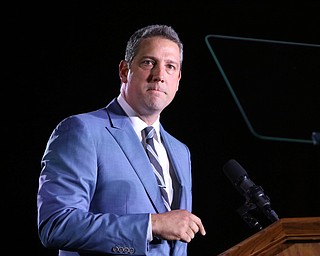 U.S. Rep. Tim Ryan speaks in support of Ohio gubernatorial candidate Richard Cordray Monday afternoon at Youngstown State University. BOB YOSAY | THE VINDICATOR
