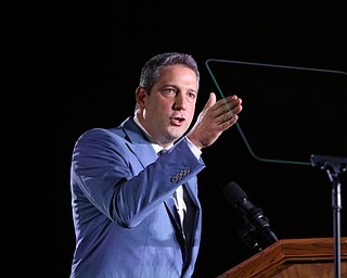 U.S. Rep. Tim Ryan speaks in support of Ohio gubernatorial candidate Richard Cordray Monday afternoon at Youngstown State University. BOB YOSAY | THE VINDICATOR