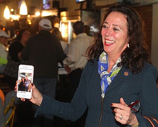 William D. Lewis The Vindicator  Michele Lepore Hagan during am election night watch party at Avalon in Youngstown.