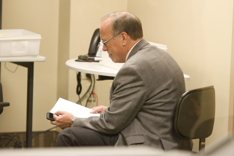  ROBERT K.YOSAY  | THE VINDICATOR...Election Mid Term As Republicans make a decent showing in the state but not locally except for maybe Mike Rulli..Mark Munroe GOP chairman Mahoning County...looks at the absentee ballets at Board of Elections