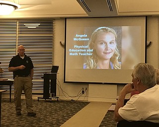 Neighbors | Jessica Harker.During a civillian active shooter responce presentation, Officer Allen Phillips listed a few names of civilians who assisted in dangerous situations including Angela McQueen, a physical education and math teacher who took down an armed gun man at her school.