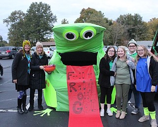 Neighbors | Abby Slanker.The Canfield Presbyterian Church Youth Group decorated a car trunk as a giant frog and passed out candy on Oct. 24.