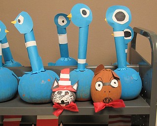 Neighbors | Jessica Harker.Students at Poland Union Elementary School combined the holiday with literature by decorating pumpkins to look like famous literary characters Pigeon, The Cat and the Hat and Arthur.