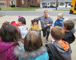 Neighbors |  Jessica Harker.Principal Mike Masucci talked with students from Poland Union at the local Poland fire station where students traveled to say thank you to fire fighters for teaching them fire safety.