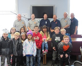 Neighbors |  Jessica Harker.Pictured are, from left, (front) Luciano Ferraro, Vincenzo Ferraro, Giana May, Evalina Morales, Jackson Smith; (middle) Nina Larocca, Sophia Nolfi, Andrew Colla, Ski Yu Debow, Gavin Jones, Liam Ramsey; (back) Fire department educator Bill Ohara, Fire Fighters Chris Kotheemer, Abbie Buday, and Mike Welsh, along with educator George Brown and Captain Dave Chapman.