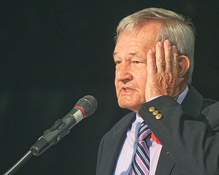 William D. Lewis The Vindicator   Bradley Smith, a JM alum and POW from Viet Nam War recalls experience as a pow during a Veterans Day event at Jackson Milton HS 11-9-18.