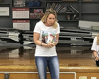 Neighbors | Jessica Harker.Laura Demetrios dicussed why "Listen to Leslie" is important to local second graders Oct. 15 at Boardman Market Street elementary.