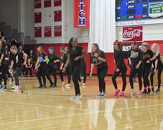 Neighbors | Jessica Harker.Students showed off their dance moves competing against teachers in a dance off competition during the school's annual Spirit Week assembly on Oct. 26.