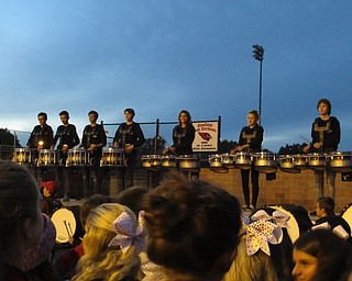 Neighbors | Jessica Harker.The drum line performed for Canfield's annual community bonfire Oct. 26 to prepare for the football game against Poland high school, the school's rival.