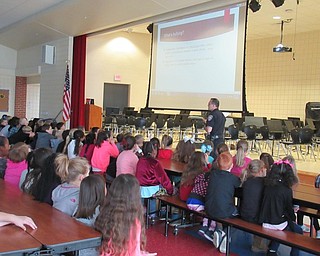 Neighbors | Jessica Harker.Third graders listened attentively to officer David Potkonicki as he explained the differences between bullying and joking with friends Oct. 29 at Austintown Intermediate school.