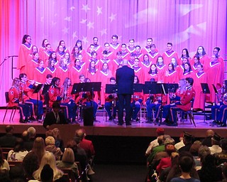 Neighbors | Jessica Harker.Members of the Austintown Fitch High School's choir, symphonic band and orchestra gathered together to perform for Veterans at the schools annual Veterans Day Assembly Nov. 12.