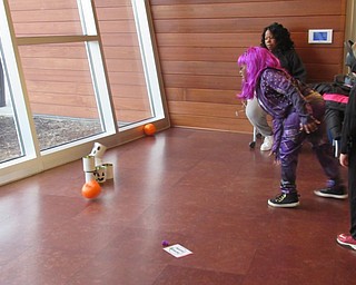 Neighbors | Jessica Harker.Harmony Smith played Halloween themed bowling at the first Monster Mash Halloween Party on Oct. 29.