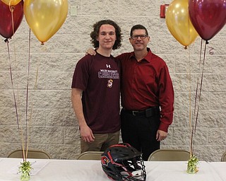 Neighbors | Abby Slanker.Canfield High School senior lacrosse player Brennen Klingensmith, joined by head lacrosse coach Gordon Byrne, formally announced his intention to continue his academic and lacrosse career at Walsh University at a National Letter of Intent signing ceremony at the high school on Nov. 15.