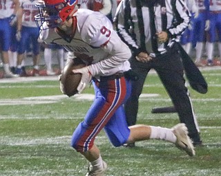 Licking Valleys Noah Hopkins runs in for in Dover on Saturday November 24, 2018. ETHAN CLEWELL | THE VINDICATOR