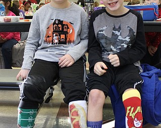 Neighbors | Abby Slanker.Two C.H. Campbell Elementary School kindergartners gave a glimpse of their craziest socks for Crazy Sock Day during the school’s annual Spirit Week.