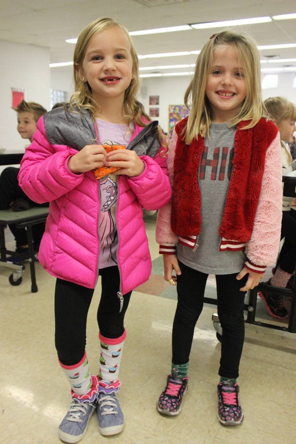Neighbors | Abby Slanker.One C.H. Campbell Elementary School kindergartner wore cupcake socks, while another donned football socks for Crazy Sock Day to show their school spirit on Oct. 30.
