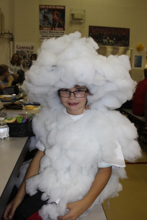 Neighbors | Abby Slanker.A Canfield Village Middle School sixth-grade student dressed as a cloud on Oct. 31.
