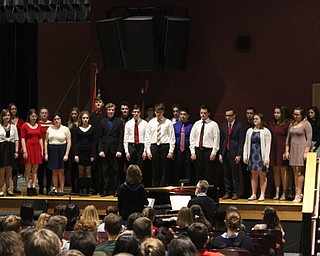 Neighbors | Abby Slanker.The Canfield High School Chamber Ensemble, under the direction of choir director Kelly Scurich, performed “America the Beautiful” at the school’s annual Veterans Day Assembly on Nov. 12.