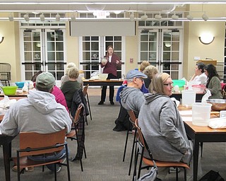 Neighbors | Jessica Harker.16 people gathered at the Poland library Nov. 19 for the no knead bread making event hosted by librarian Missy Williams.