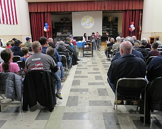 Neighbors | Jessica Harker.Around 50 veterans gathered with students to listen to presentations about service members and heroes on Nov. 9 at Market Street Elementary.