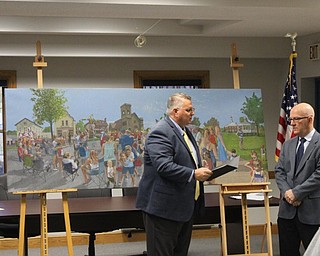 Neighbors | Abby Slanker.After unveiling a mural painted by Attorney Nils P. Johnson Jr., Mayor Richard Duffett read a proclamation declaring Nov. 2, 2018, Nils P. Johnson, Jr. Day.