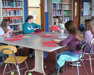 Neighbors | Jessica Harker.Poland Middle School students created Thanksgiving cards for elderly members of their community on Nov. 12.