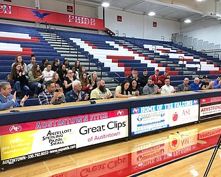 Neighbors | Submitted.Crowds appluaded as basketball senior Sabrina Hunter signed her letter of intent Nov. 20 to attend West Point next fall.