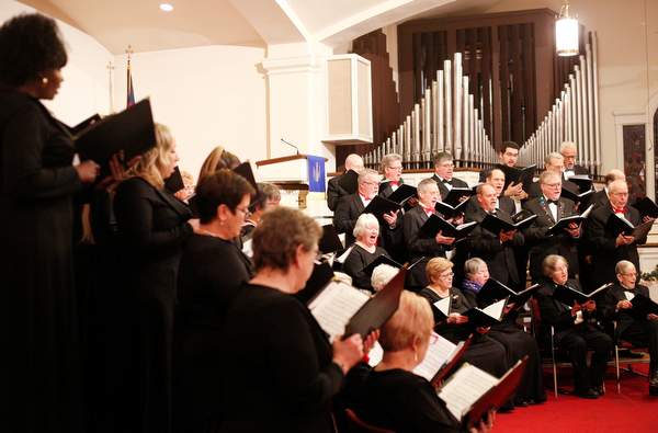 The Stambaugh Chorus performs as part of the Concerts Under the Dome at First Presbyterian Church in Columbiana on Sunday night. EMILY MATTHEWS | THE VINDICATOR