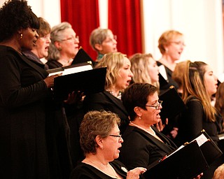 The Stambaugh Chorus performs Hallelujah as part of the Concerts Under the Dome at First Presbyterian Church in Columbiana on Sunday night. EMILY MATTHEWS | THE VINDICATOR