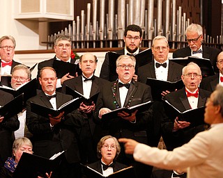 The Stambaugh Chorus performs Hallelujah under the direction of Dr. Hae-Jong Lee as part of the Concerts Under the Dome at First Presbyterian Church in Columbiana on Sunday night. EMILY MATTHEWS | THE VINDICATOR