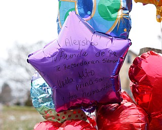 A makeshift memorial is growing at 434 Parkcliffe Ave., scene of a fire Sunday night that killed Aleysha Rosario, 9; Charles Gunn, 3; Ly’Asia Gunn, 2; and twins Brianna Negron and Arianna Negron, both 1. Their mother, America “Amy” Negron Acevedo, 26, was in MetroHealth hospital, Cleveland, in critical condition. 